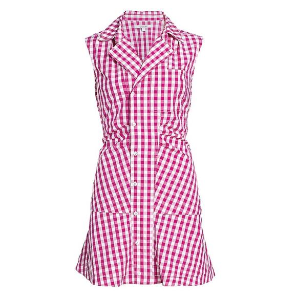 Derek Lam 10 Crosby - Pink Satina Button Shirt Dress - Size 16 (Large*) - Picture 5 of 14